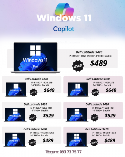 Dell Latitude 9420, i7-1185G7 16GB 512GB 14" FHD+, Windows 11 Pro