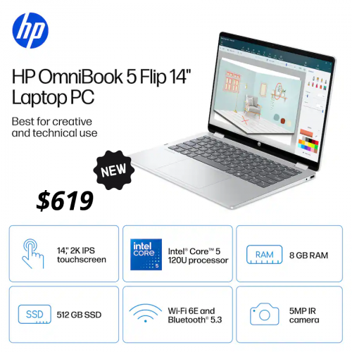 HP OmniBook 5 Flip 2in1  $619