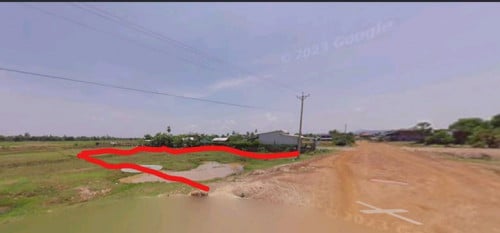 ដីលក់ ២០ * ៣០ ម ជាប់ផ្លូវគម្រោងចាក់កៅស៊ូ