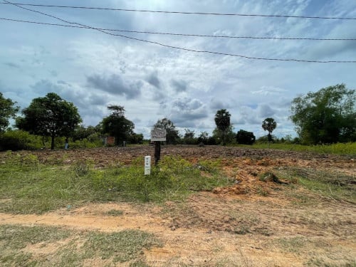 ដីលក់ជាប់ផ្លូវជាតិលេខ ៥ បណ្តោយ 90m ទទឹង 30m អាចចរចាបាន