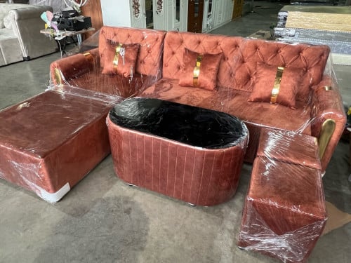 សាឡុងLសាច់កាម្ញី​sofa 1set