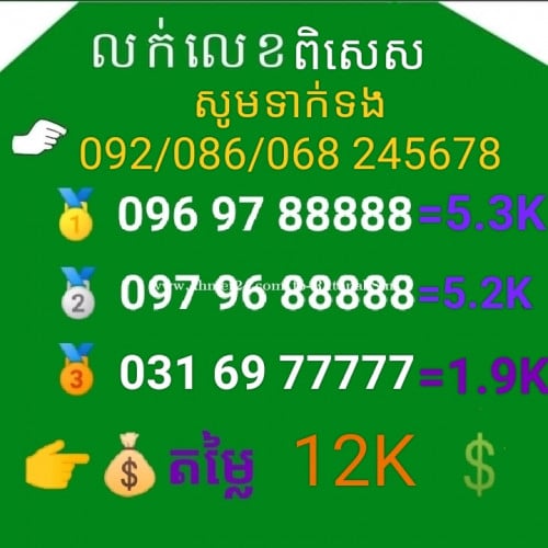 លេខលំដាប់ VIP សម្រាប់អ្នកឧកញ៉ាឫសអ្នកជំនួញ