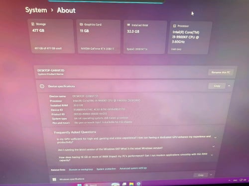 Custom PC Asus Strix 2080TI