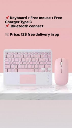 Ipad Keyboard + Free mouse + Charger + Free delivery in PP