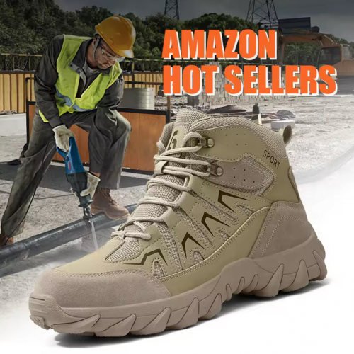 ស្បែកជើងក្បាលដែកបាតដែកម៉ាក Guyisa / Safety Boot With Metal Head and Metal Sole