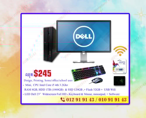 Promotion! Computer Set CPU i5 3.2Ghz/ RAM 8GB / HDD 1TB & SSD 120GB $245