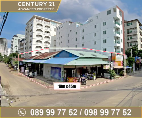 🏠 ដី និង ឃ្លាំង (កែង) នៅជិតរង្វង់មូលផ្សារដើមថ្កូវ ត្រូវការលក់បន្ទាន់ខ្លាំង