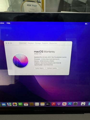 MacBook Pro 2017 13inch core i5 Ram8G 256G