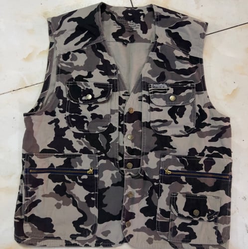 អាវកាក់ក្រៅ​ ប៉ារ៉ា​ គុណភាពបែបជប៉ុន👍Even River Camo Tactical Vest.Size M Kg 70ចុះ​