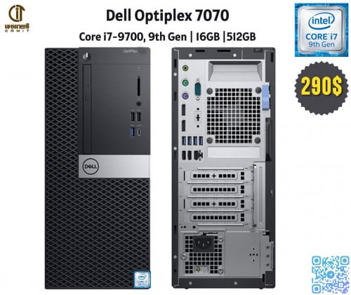 Dell Optiplex 7070 Core i7-9700, 9th Gen | 16GB |512GB @290$