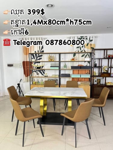 ឈុតតុបាយកៅអីចំនួន𝟔ប្រម៉ូសិន​𝟑𝟗𝟗$