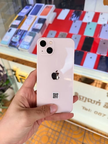 iPhone 13 pink LL/A 128g ថ្ម87% តួរស្អាត99%
