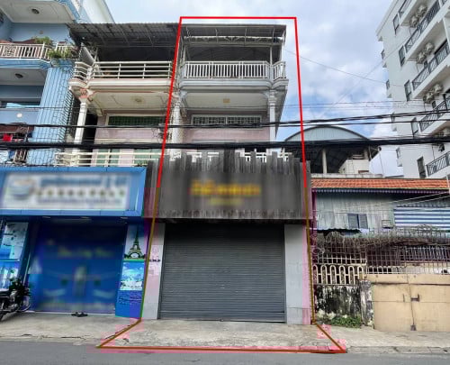 ផ្ទះអាជីវកម្មសម្រាប់ជួលនៅជិតសាលាវ៉ាន់ដា / Shophouse for Rent at Near Vanda School