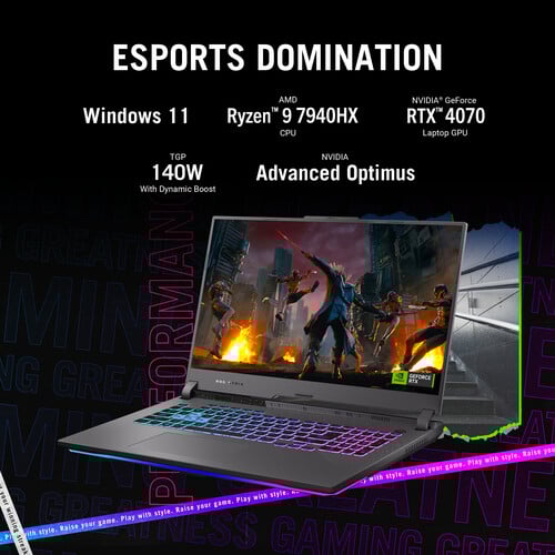 Asus ROG Strix G17 RTX 4070, Ryzen 9 7940HX 16-Core (G713PI-DB94)