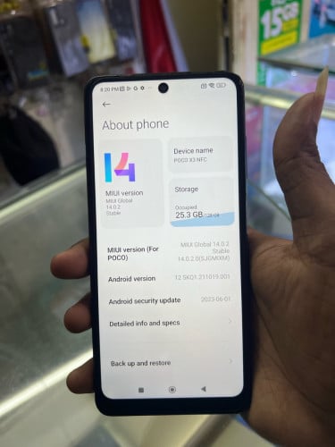 Redmi Poco X3 NFC Ram6+2 Rom 128G ស្ទេីសំបកដូចរូប