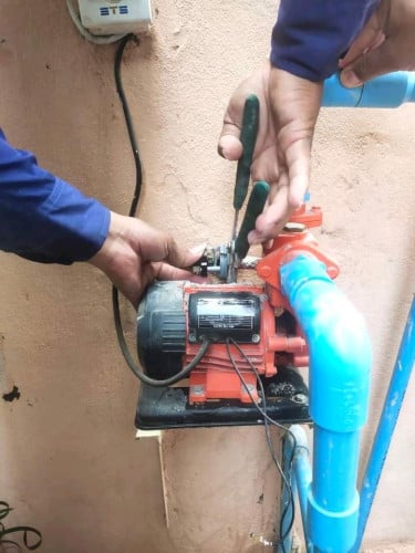 Repair a broken water pump motor.