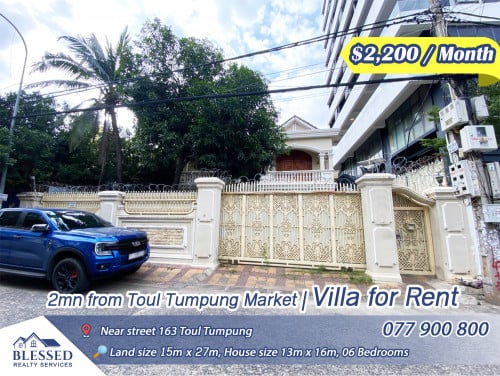 Toul Tumpung 1, 2mn from Toul Tumpung Market 💥 Villa for Rent 💥
