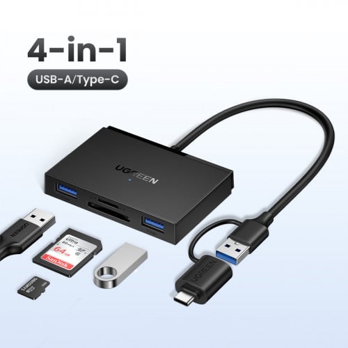 UGREEN USB-C3.0&USB-A3.0 Card Reader(SD+TF+2USB-A3.0) 45167