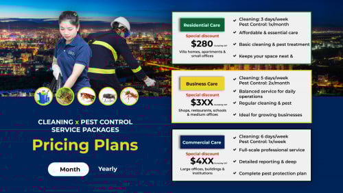 សេវាកម្មសម្អាត និងកម្ចាត់សត្វល្អិតចង្រៃ