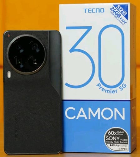 នៅថ្មី99.99%មានប្រអប់Tecno Camon 30 Premier5G
