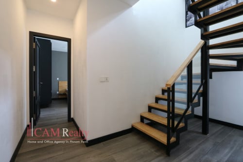 Western style 3-bedroom duplex renovated apartment for rent in BKK1 area – Phnom Penh.