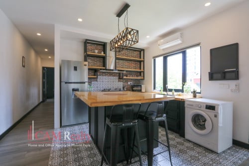 Western style 3-bedroom duplex renovated apartment for rent in BKK1 area – Phnom Penh.