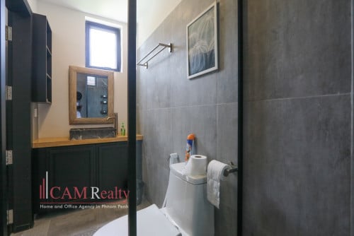 Western style 3-bedroom duplex renovated apartment for rent in BKK1 area – Phnom Penh.