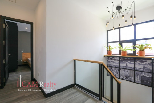 Western style 3-bedroom duplex renovated apartment for rent in BKK1 area – Phnom Penh.