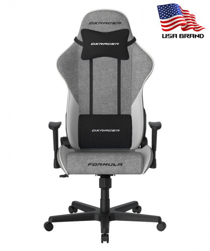 DXRacer Formular Series Grey White Gaming Chair Size L