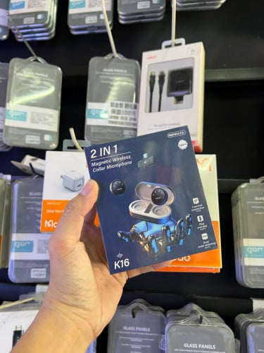 Remax 2 in 1 magnetic wireless collar microphone