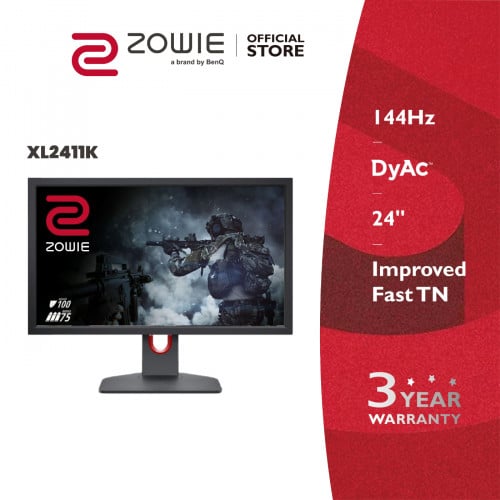 ZOWIE XL2411K TN 144Hz DyAc™ 24 inch Gaming Monitor for Esports