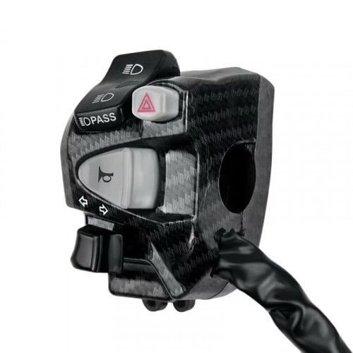 ដុំកុងតាក់ខាងឆ្វេងថ្មី លេង Carbon មាន ភ្លើងសុំផ្លូវ និង ហ៊្វាញាក់ សម្រាប់ Click Vario 125 150 160