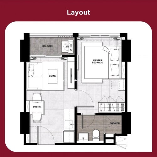 ខុនដូ The Park Land Condo ជាន់ទី8 បែរទៅទឹសខាងឆ្វេង។ ការរស់នៅបែបទាន់សម័យ មានផាសុកភាព និង សុវត្ថិភាព។