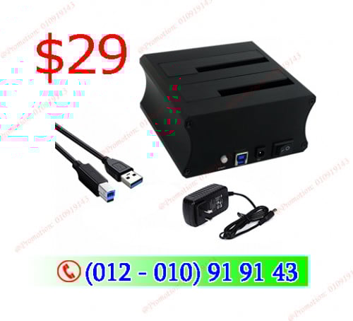 2ports HDD Offline Clone Dock USB 3.0 for Hard disk Desktop 3.5"/HDD Laptop 2.5"/SSD