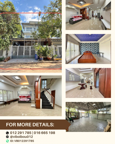 Spacious Twin-Villa 4 Bedrooms for RENT near AEON Mall_Sen Sok