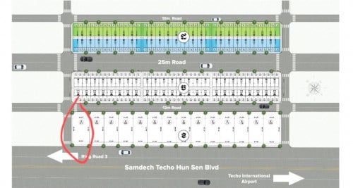 ដីលក់បន្ទាន់ (កែង) នៅជិតព្រលានយន្តហោះអន្តរជាតិថ្មី