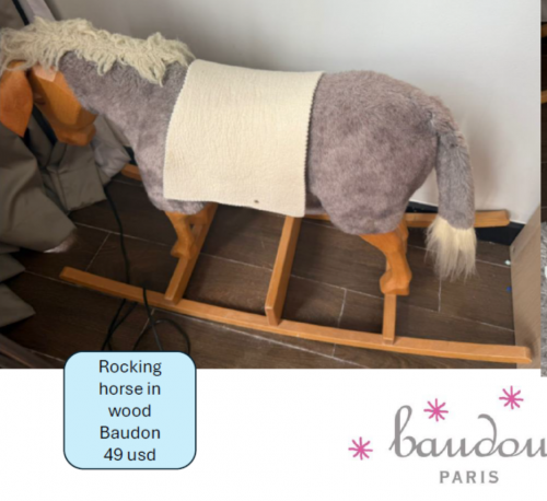 Rocking horse for children aged 3 to 8 years