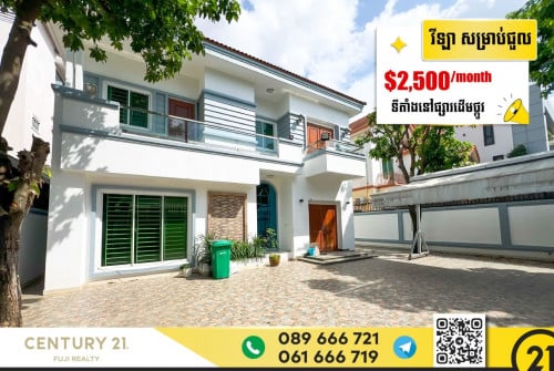 For Rent: a Single Villa Fully Furnished at Phsar Derm Thkov