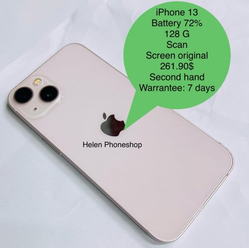 iPhone 13 128G screen orig Scan Battery 72% 2ndhand