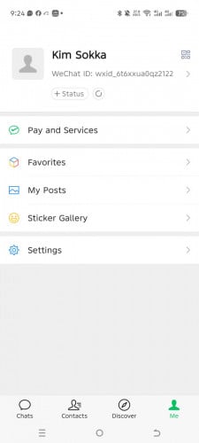 គណនីWeChatសម្រាប់លក់ 10$