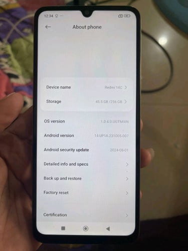 Redmi 14C global Ram8g Rom256g