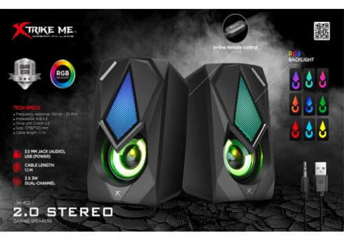 STEREO SPEAKERS Xtrike Me SK-402 1Pair With Light