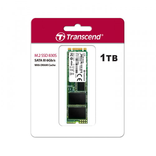Transcend 1TB M.2 2280 SSD, SATA3 B+M key, TLC (TS1TMTS830S)