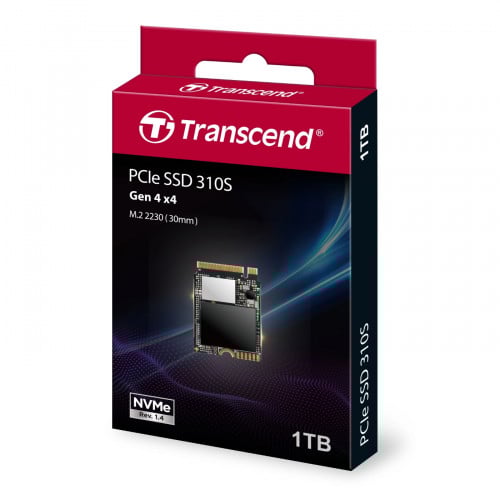 Transcend 1TB MTE310S NVMe SSD M.2 PCIe 2230 Gen4x4, NVMe, 3D TLC,DRAM-less (3,500 MB/s) TS1TMTE310S