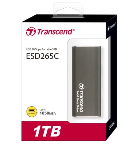 Transcend 1TB, Portable SSD USB3.2 10Gbps, Type-C External SSD (Read/Write up to 1050 MB/s)