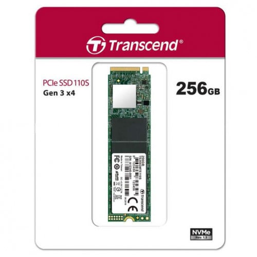 Transcend 256GB MTE110S NVMe PCIe M.2 SSD Gen 3 x4 2280 M-key, 3D TLC, TS256GMTE110S (R/W 1,600MB/s)