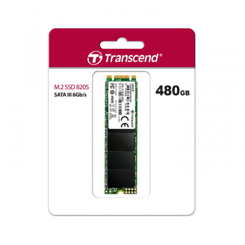 Transcend 480GB, M.22280 SSD, SATA3 B+M Key, TLC (TS480GMTS820S)
