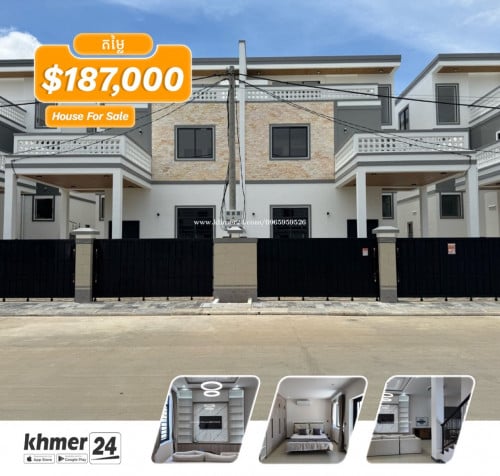 ផ្ទះវីឡាភ្លោះ កក់ 5,000$ អាចចូលនៅបាន