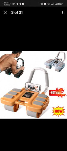 កង់រុញទ្រ6ហាត់ក្បាលពោះ Automatic Rebound Abdominal Wheel with 6 Elbow Supports