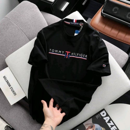 អាវយឺតកមូលដៃខ្លី Tommy Size M-2XL(50kg-90kg)